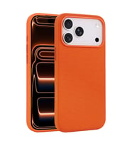 iPhone 17 Pro Kılıf M-Safe Şarj Özellikli Kumaş Tasarımlı Miami Sert PC Kılıf