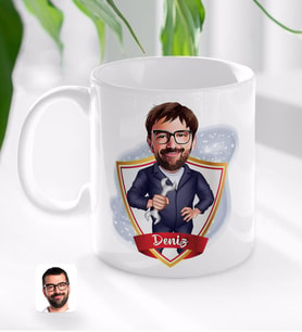 BK Gift Kişiye Özel İsimli Tamirci Karikatürlü Beyaz Kupa Bardak-1