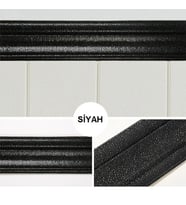 Siyah 8X110cm Esnek Duvar Çıtası Dekoratif Yapışkanlı Çerçeve Süpürgelik (Karışık)