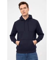 Süvari Kapüşonlu Yaka Regular Kalıp Düz Lacivert Sweatshirt
