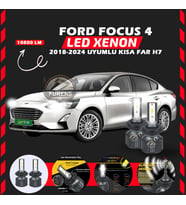Ford Focus 4 2018-2024 Kısa Far Uyumlu Şimşek Etkili Led Xenon Premium Series H7