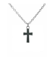 Vintage Haç İşareti Figürlü Gotik Siyah Unisex Kolye – 60 cm Zincirli, Metal Alternatif Takı (Gümüş)