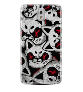 Samsung Note 3 4 5 8 9 20 Ultra 10 Lite Kılıf Desenli Silikon Kızgın Kediler 1781