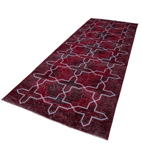 Bordo Halı Modern Geometrik Desenli El Dokuma Yumuşak Dokulu Lüks Salon Halısı Koridor