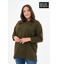 Kadın Tunik Büyük Beden ince Sweatshırt SPR26BTK990