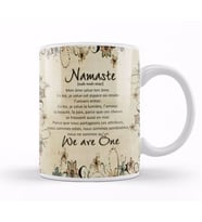 Yoga Namaste Yazı Meditasyon 02 Kupa Bardak Porselen