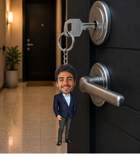 Kişiye Özel Karikatürlü Erkek Anahtarlık – Fotoğraflı Mini Figür Anahtar Süsü