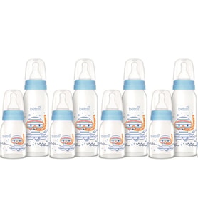Bebsi Cam Biberon Seti Mavi (250ML+125ML) (4 Lü Set)