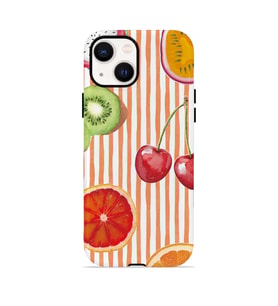iPhone 15 Vorian Çift Katmanlı Kılıf Tutti Frutti Stripe