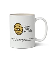 Arım Balım Peteğim Komik Beyaz Kupa Bardak Arkadaşa Sevgiliye Hediye