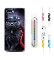 Oppo A5S A15 A16 A54 A55 A73 A74 Kılıf Kablo Koruma Spiral Silikon Super Cat 1666