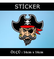 karayip korsanları tek göz adam etiket sticker - 2 adet çıkartma araba motosiklet kask atv tablet pc buzdolabı otomobil bilgisayar uyumlu