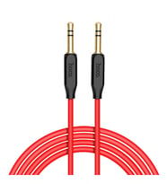 HOCO UPA11 3.5mm AUX to AUX Ses Aktarım Kablosu 1mt (Siyah-Kırmızı)