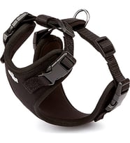 Doggie Havalı Dokumadan El Yapımı Köpek Göğüs Tasması S-1,5x40-50cm - Black