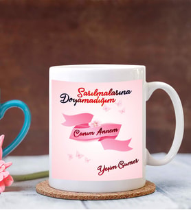 Kişiye Özel Canım Annem 3 Tasarımlı Beyaz Kupa Bardak