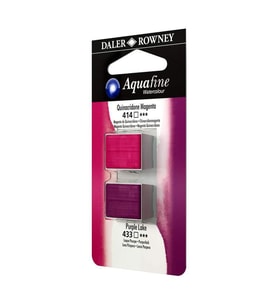 Daler Rowney Aquafine 1/2 Tablet Suluboya 2'li Set QUINACRIDONE MAGENTA/PURPLE 