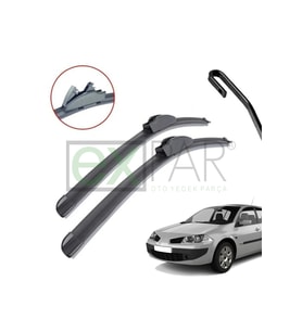 RENAULT MEGANE 2 ÖN CAM SİLECEK SÜPÜRGESİ TAKIMI 2003 - 2005 MEGAN ÖN SİLECEK