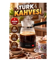 650W Elektrikli Cam Cezveli Türk Kahvesi Makinesi – 0,5 L 5 Fincan Kapasiteli