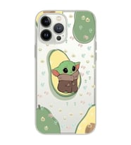 Iphone 15 Pro Uyumlu Baby Yoda Desenli Şeffaf Telefon Kılıfı