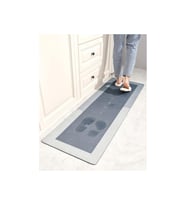 Kaymaz Tabanlı Su Emen Banyo ve Lavabo Paspası 40x120 cm Gri
