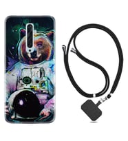 Oppo Reno 2Z 4 Lite 4 Pro 5 6 7 A31 Kılıf Boyun Askılı Silikon Astronot Panda 1755