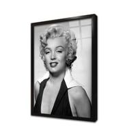Marliyn Monroe Siyah Beyaz Çerçeveli Cam Tablo