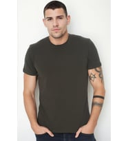 T9569 DEWBERRY BİSİKLET YAKA ERKEK T-SHIRT-HAKİ