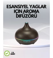 İthalat® 7 Renk Işıklı Ultrasonik Hava Difüzörü – Sessiz Güvenli Kullanım