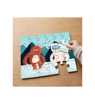 Sevimli Arkadaş Canavarlar Tasarımlı 24 Parça Ahşap Çocuk Puzzle MPK0622