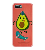 Oppo A5S A15 A16 A54 A55 A73 A74 Kılıf Desemli Silikon Avokado Skate 1741