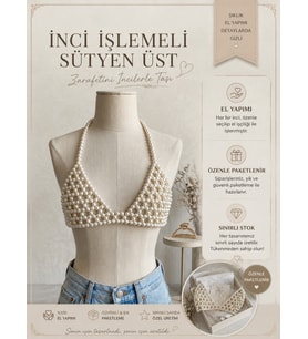BRALET/ SÜTYEN/ BİKİNİ ÜST İNCİ EL İŞÇİLİĞİ