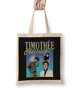 Timothee Chalamet Retro Tee Bez Çanta Uzun Saplı