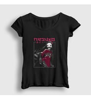 Presmono Kadın Siyah Nezuko Kamado V2 Anime Demon Slayer Kimetsu No Yaiba T-Shirt 308191tt
