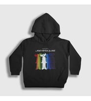 Presmono Unisex Çocuk Siyah Logo Jamiroquai Kapüşonlu Sweatshirt 470738tt