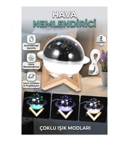 USB Hava Nemlendirici ve Projeksiyon Gece Lambası – Aromaterapi Özellikli