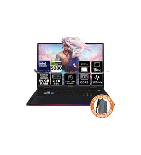 MSI Msı Raıder 18 Hx Aı Intel Core Ultra 9 285HX 64GB 2tb SSD RTX5080/16GB Freedos 18" 120Hz Taşınabilir Bilgisayar A2XWIG-218TR-A3