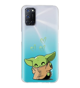 Oppo A52/A72/A92 Uyumlu Baby Yoda Tasarımlı Şeffaf Telefon Kılıfı