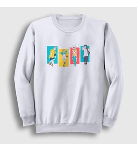 Presmono Unisex Beyaz Lost In Paradise Jujutsu Kaisen Sweatshirt 351878tt