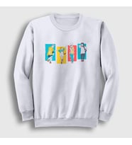 Presmono Unisex Beyaz Lost In Paradise Jujutsu Kaisen Sweatshirt 351878tt