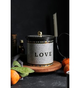 Yuvarlak Metal Saklama Kabı, Erzak Saklama Kabı 14 X 15 Cm, 2.1 Litre