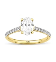 1.25 Karat Oval Tektaş Laboratuvar Pırlanta Yüzük - HRD Sertifikalı