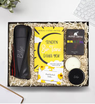Kişiye Özel Siyah Renk 500 ML Deri Çantalı Termos & Alerya Premium Filtre Kahve & Siyah Metal Kutulu Mum & Senden Bir Tane Daha Yok Kitap Hediye Seti