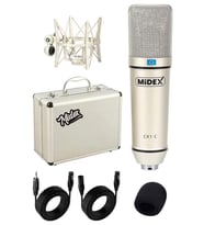 Midex CX1 Profesyonel Condenser Stüdyo Ses Kayıt Mikrofon Seti Hardcase ile Full Set