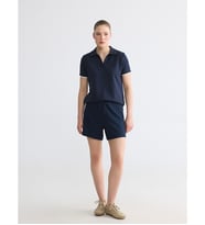 LCW Comfort Lacivert Şeritli Soft Touch Kadın Şort