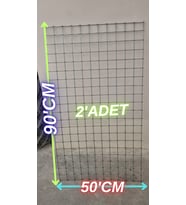 Hasır Tel 4 Göz Arası 3mm Kalınlık ( 90 cm Yükseklik x 50 cm Eni ) - 2- Adet (Gri)