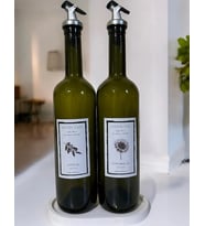 Libre Home Stantlı 2’li 750ml Zeytinyağı Sıvıyağ Şişesi Yağlık Yağdanlık (Orman Yeşili)