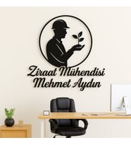 Ziraat Mühendisi ve Ziraat Ofislerine Özel Metal Duvar Dekoru - Kişiye Özel Duvar Tablosu