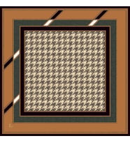 Kazayağı Desen Black Seri Twill Eşarp Eşarp Askısı ile Birlikte 90x90 cm tarçın 