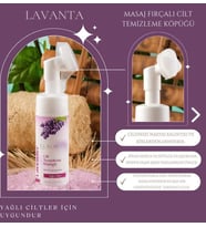 LAROSSA Masaj Fırçalı Cilt Temizleme Köpüğü (Lavanta) 150 ML