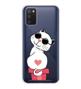 Samsung Galaxy A2s Uyumlu Kapak Coolcat Tasarımlı Şeffaf Silikon Kılıf